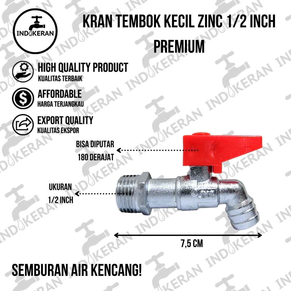 INDOKERAN - Kran Air Tembok BC - 1/2 Inch