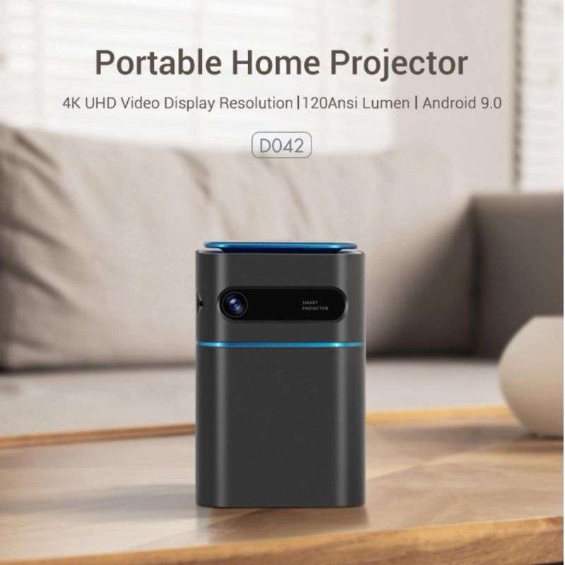 Proyektor Mini projector proyektor 2022 D042 Wireless Mobile Smart Video Wifi Micro Full HD 1080P LED Home Theater Android 9 Mini Pocket Portable DLP 4K Projectors