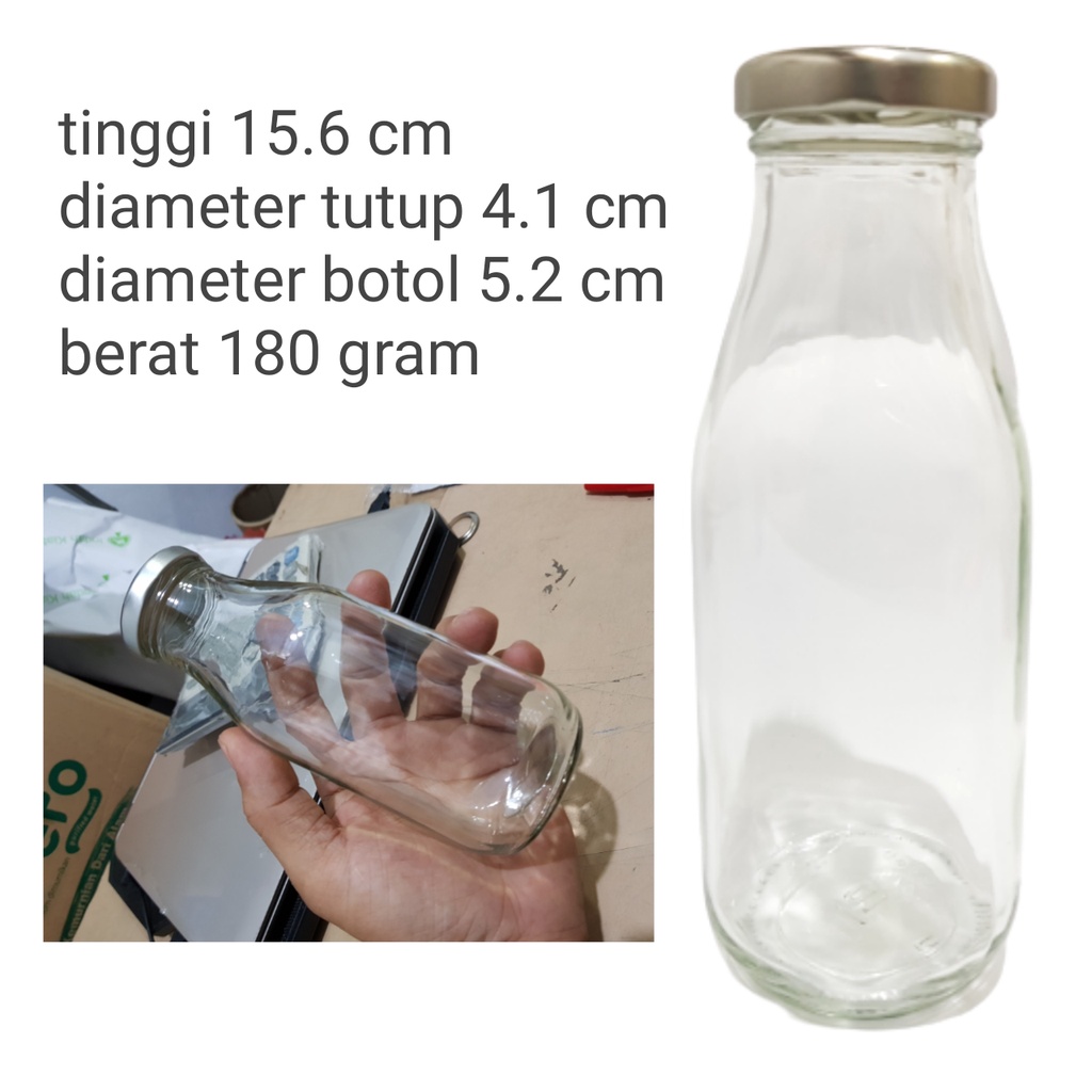 200/300/330/350ml BOTOL KACA JUS 350 ml / BOTOL JUICE 330ML KACA  BARU + TUTUP SENG / BOTOL JUS KACA 330ML / BOTOL KACA SYRUP 300 ML / SUSU KACA330ML  /    Botol kaca 350ml / botol juice 200 ml /milk bottle dengan Tutup