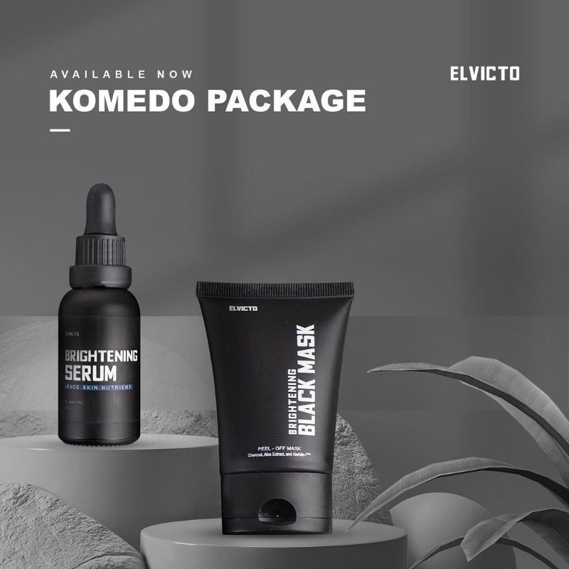 Elvicto Komedo Package/Paket Perawatan Wajah Berkomedo/Paket Pembersih Komedo Pria