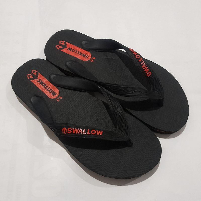 Sandal Jepit Swallow Hitam m02 37 - 42 original