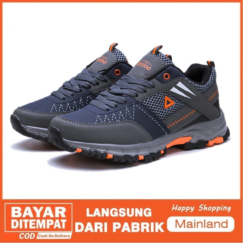 Mainland Sepatu Hiking Outdoor Pria Sepatu Sneakers Gunung Camping Anti Air Running Shoes MH203