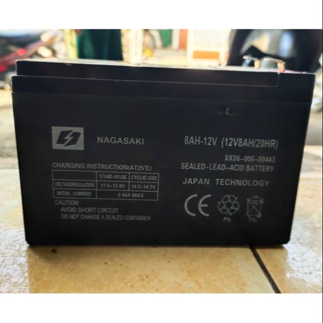 BATERAI AKI 12V 8AH NAGASAKI UNTUK SPRAYER ELEKTRIK