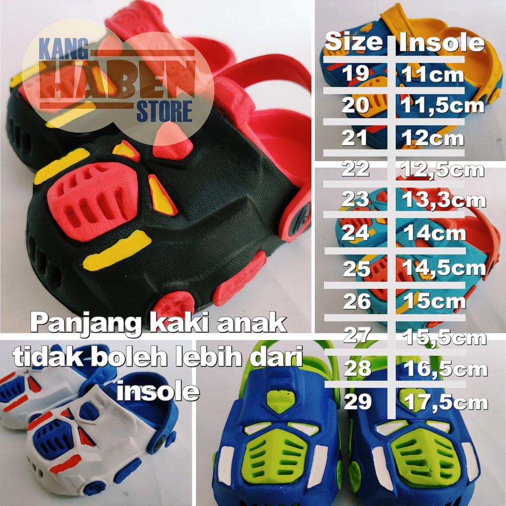 153D Sandal Baim Anak Laki Laki Karakter Transformer Optimus Prime Sendal Dua Warna