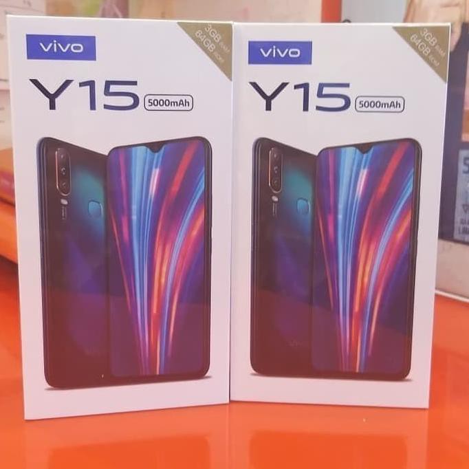 TERMURAH HP VIVO Y15 3/64GB ( Y 15 RAM 3/64 64GB) -GRS RESMI - BLACK / HITAM READY STOCK