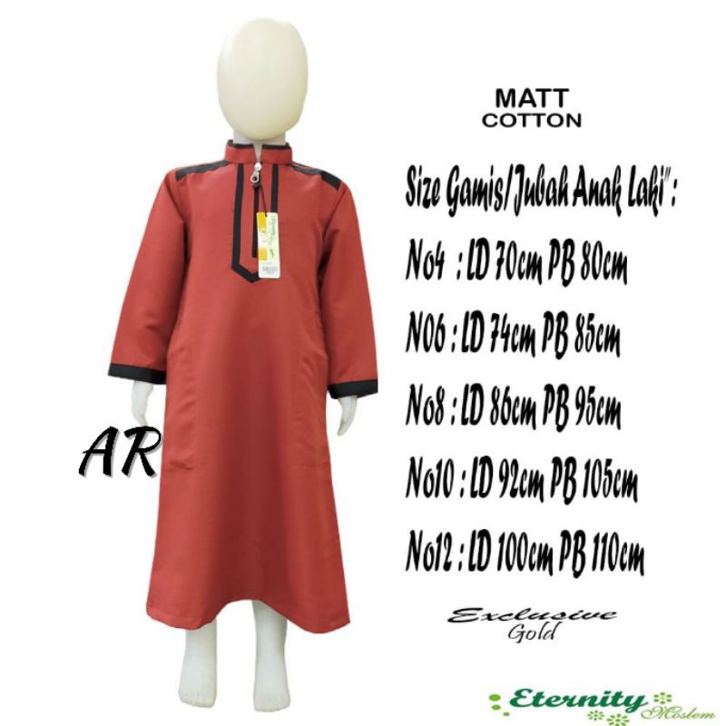 Jubah Anak Laki Laki Gamis Anak ETERNITY Moslem Baju Gamis Anak 3Tahun -13Tahun COD