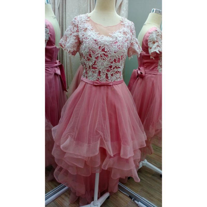 [GRATIS ONGKIR] GAUN DUSTY PINK 19 / GAUN PESTA PRELOVED / GAUN PESTA BEKAS