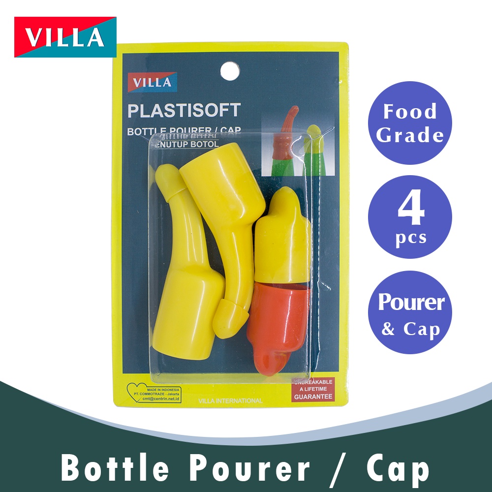 Ktmstore Plastisoft Penutup Botol 4 pcs Bottle Pourer Cap Villa 6280