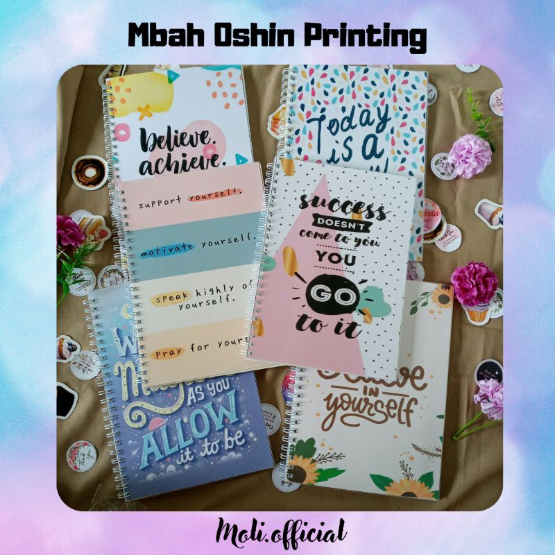 

NOTEBOOK Spiral Black Lines NON CUSTOM Part 1 / Buku Catatan Cover Motivasi Edition Free pulpen cantik