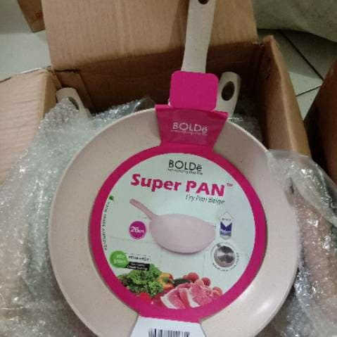 BOLDe super pan fry pan 26cm beige - frypan wajan induksi 26 cm-bolde 26 cm-frypan bolde