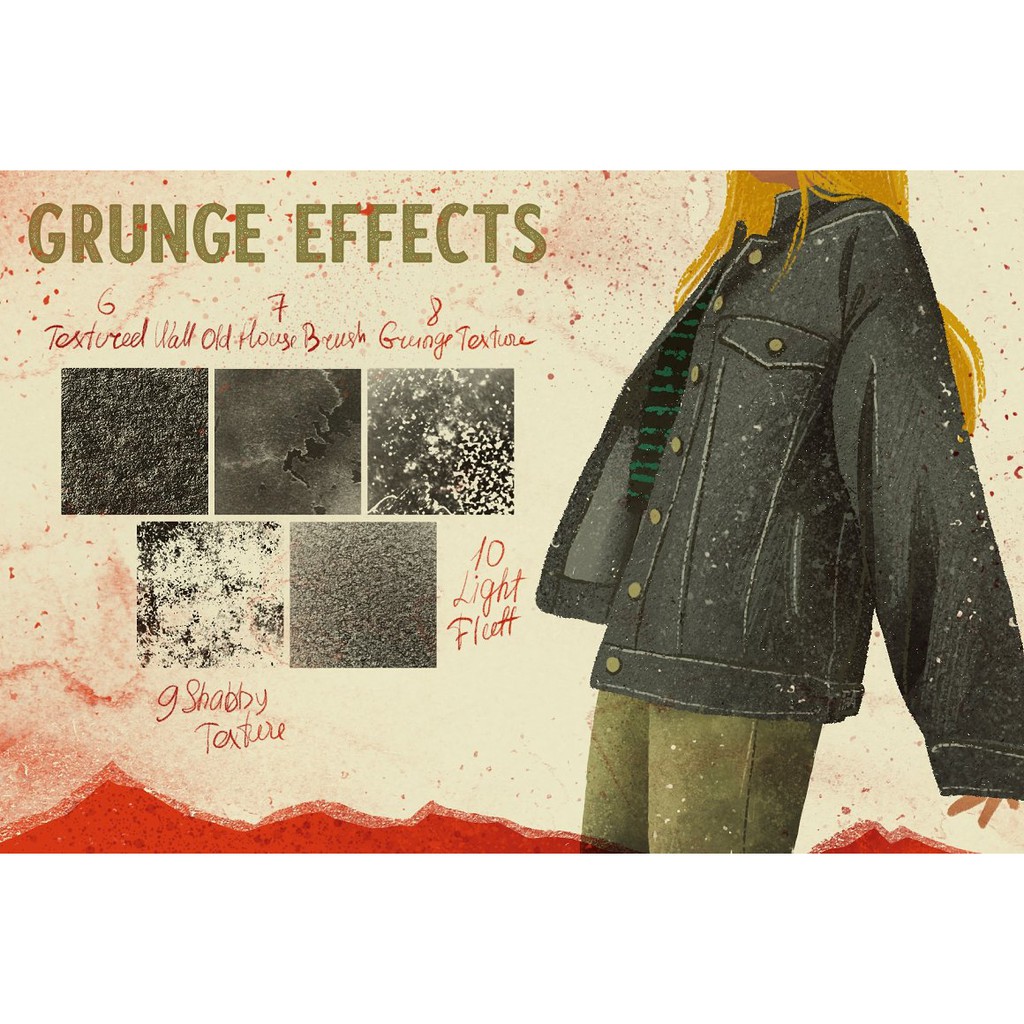 Procreate Brush - Vintage Grunge Vol. 2 Brush Set