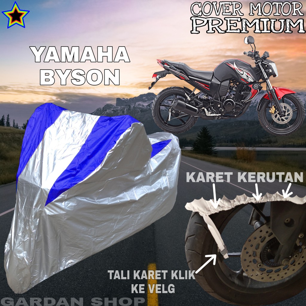 Sarung Motor YAMAHA BYSON Silver BIRU Body Cover Penutup Motor Yamaha Byson PREMIUM