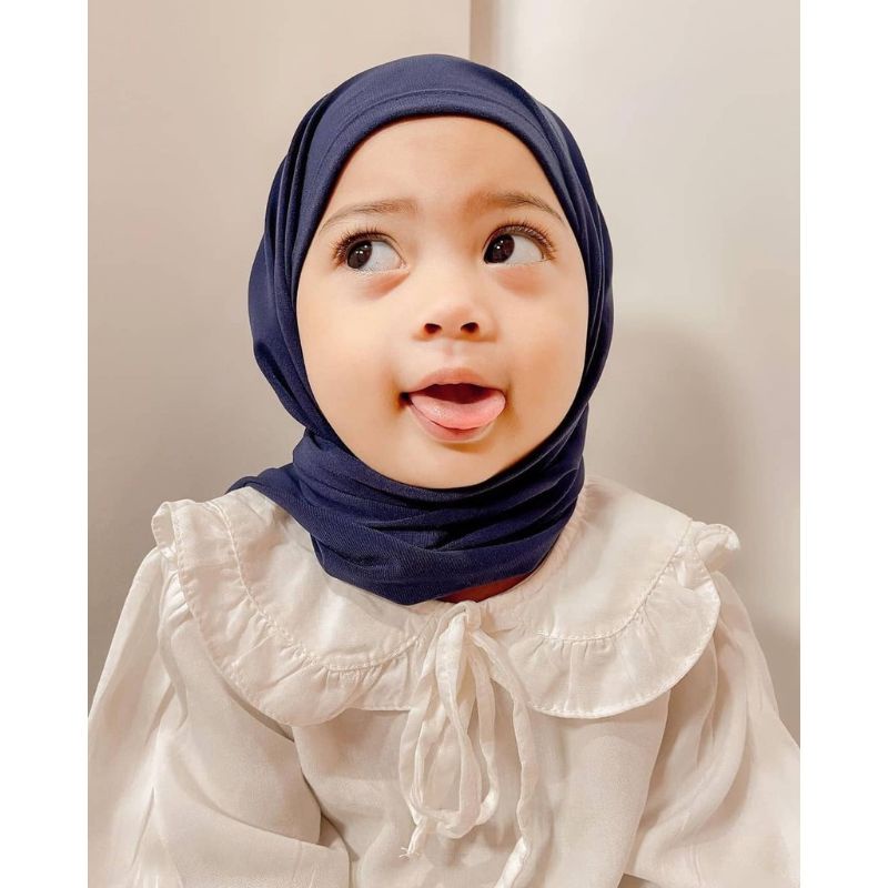 Hijab Anak CAMILA Instan Jersey | Hijab Segitiga Instan Anak | Hijab Pashmina Instan Anak Jersey