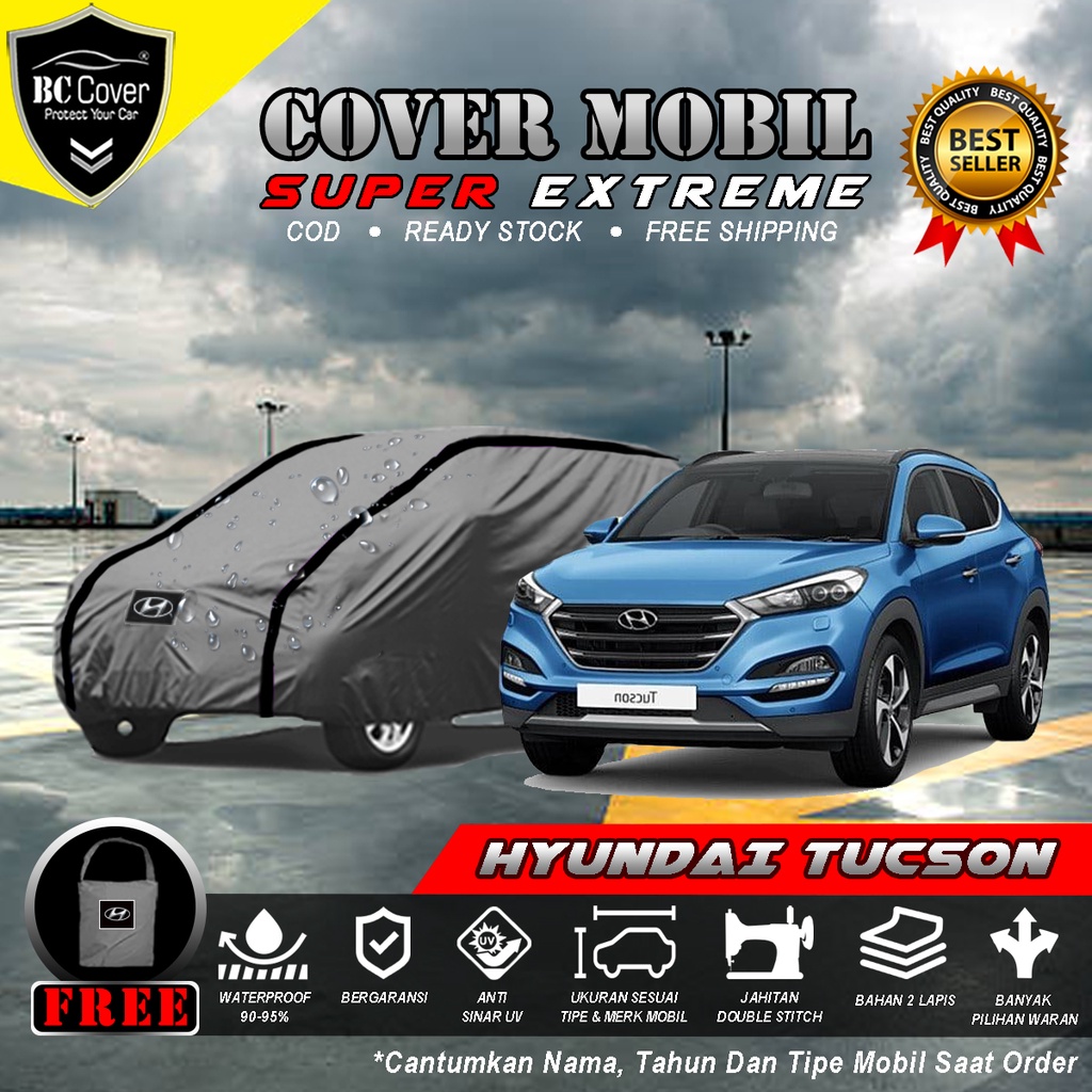 Body Cover Mobil Hyundai Tucson Waterproof / Sarung Mobil Hyundai Tucson Waterproof / Selimut Tutup Penutup Mantol Kerudung Mantel Mobil Tucson Waterproof Outdoor Anti Air