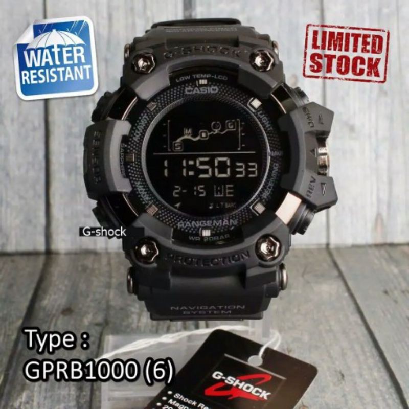 JAM PRIA G-SHOCK DIGITAL 1022 RANGEMAN BULAT FULL HITAM