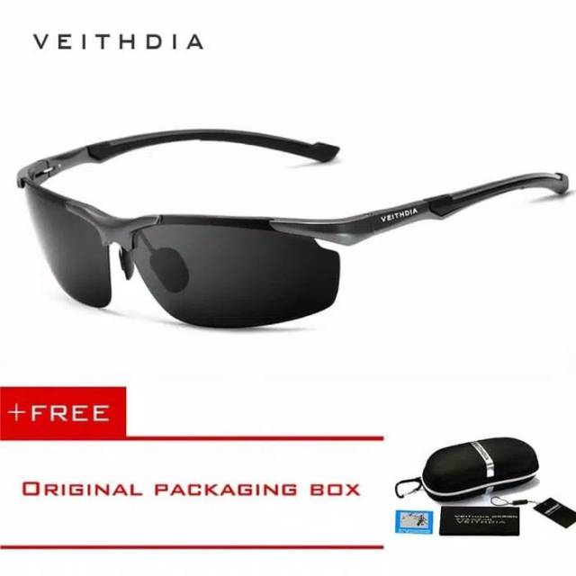 Kacamata Pria ORIGINAL VEITHDIA 6592 Polarized Anti UV Sungglass