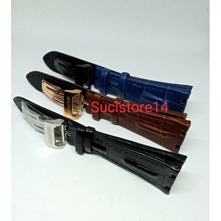 Strap Tali Jam Tangan Pria AP Audemars Piguet Kulit Uk 28mm