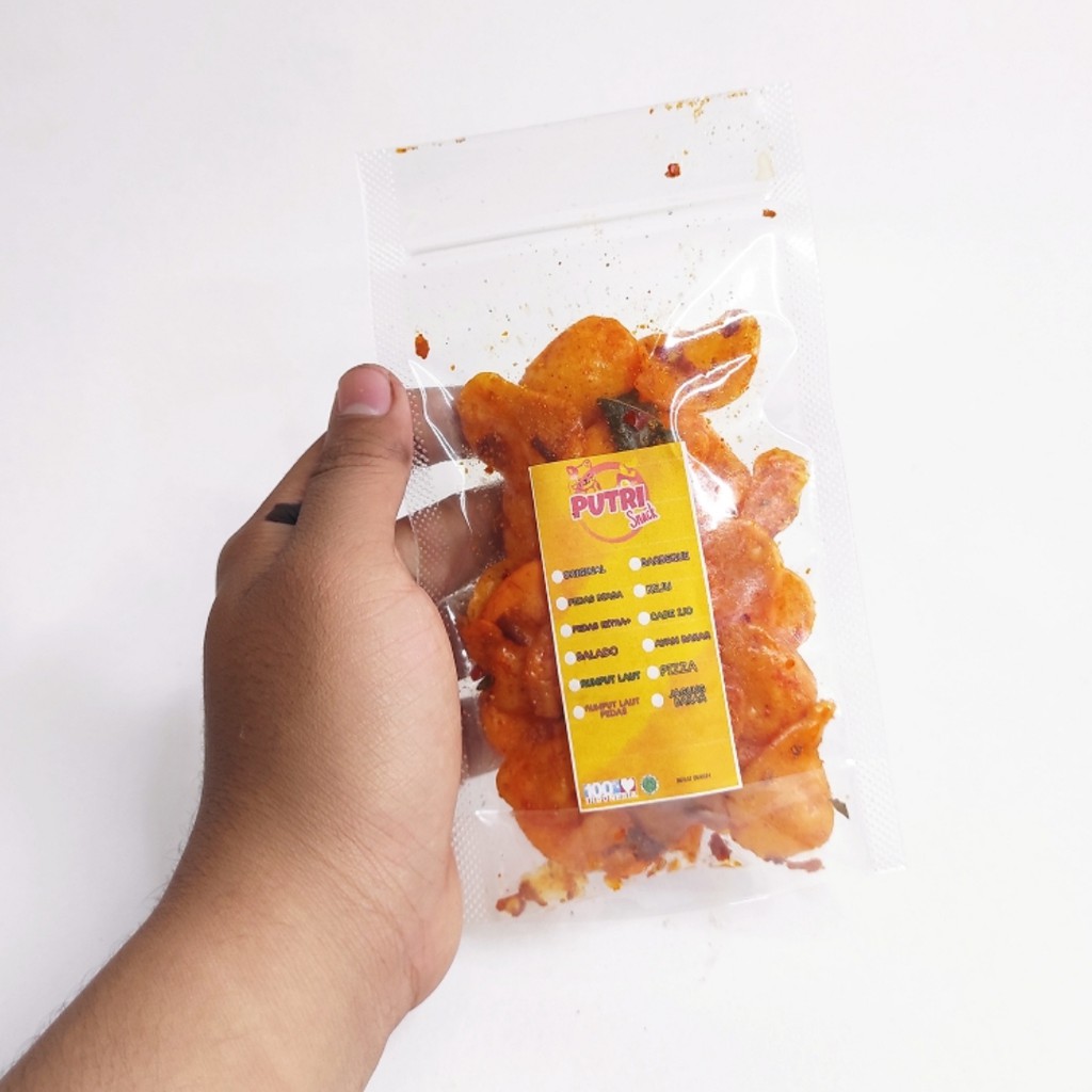 Keripik Seblak Kering Udang 30gr+ Extra Daun Jeruk