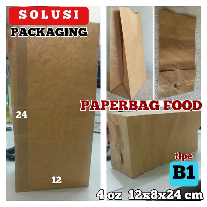 

KEMASAN PAPERBAG FOOD 4OZ COKLAT/KANTONG MAKANAN/TAS KERTAS