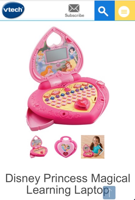 disney princess magical learning laptop