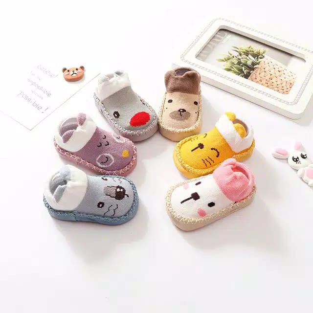 Prewalker Anti Slip Karakter Animal Cute, Fashionable Sepatu Bayi Booties Kaos kaki anak bayi motif / Sepatu rajut bayi / Sepatu Prewalker Bayi Anti Slip / Sepatu Kaos Kaki Bayi Baby Prewalker Shoes Socks Anti Slip Kaos Kaki Anak Bayi