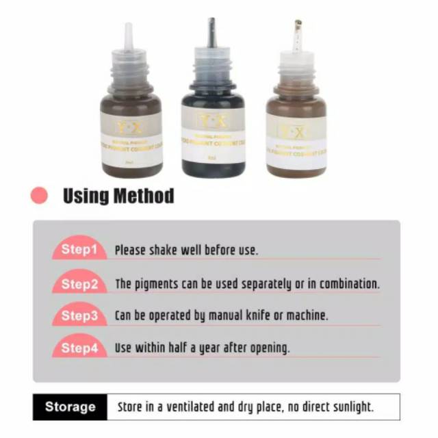 Tinta sulam alis / tinta sulam bibir yx tinta sulam y.x micropigment semi permanen