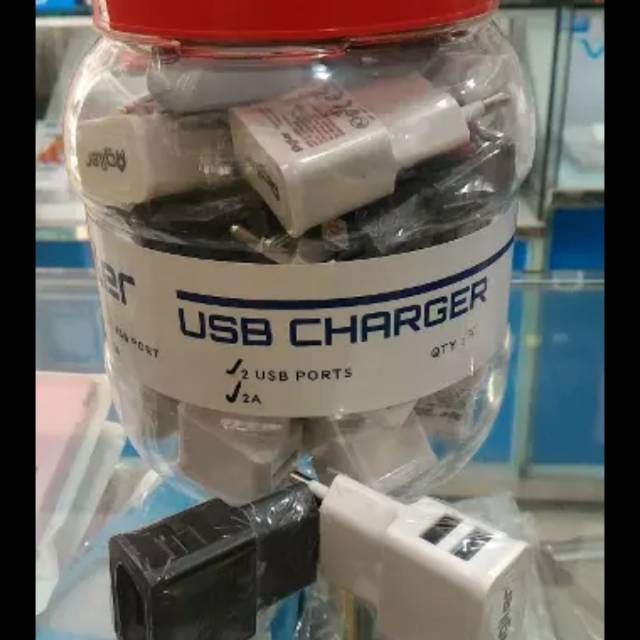 AGILER USB Charger Adaptor- Kepala Charger 2 USB Port And Max 2.1A - ORIGINAL KUALITAS MANTAP