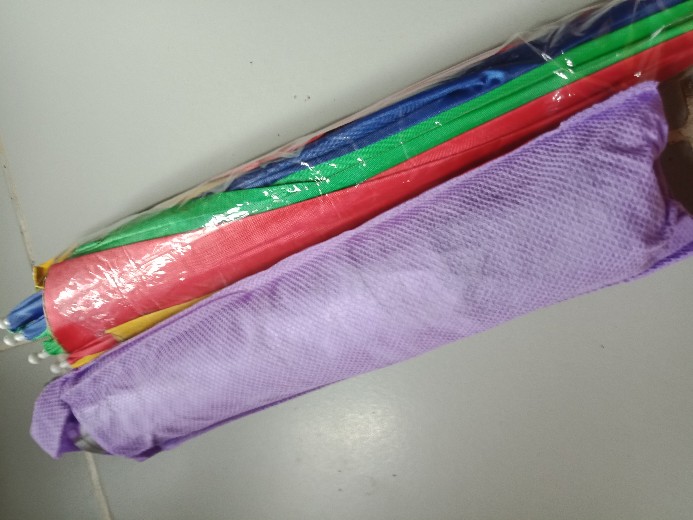 Payung Topi / Headband Umbrella Hat/ Topi Payung Mancing / Payung Kepala Motif Pelangi 60 Cm