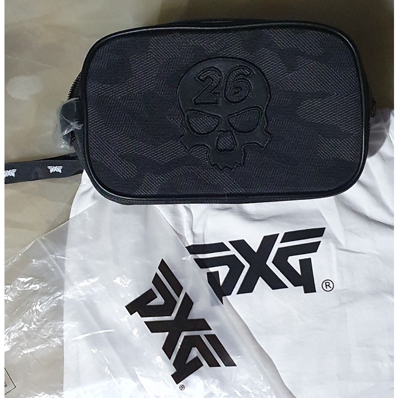 Riders PXG Golf Pouch Clutch Black Skull and Number 26