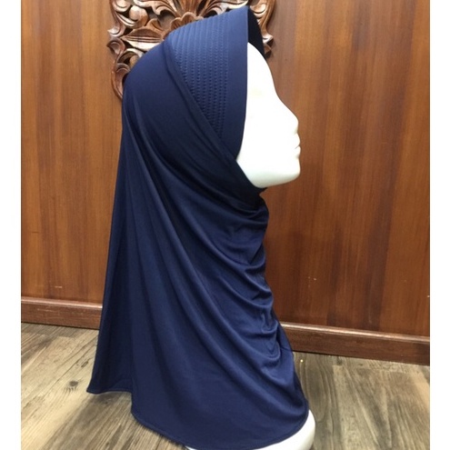 Hijab Sport Linear. Bergo Pendek, Bergo Sekolah-dongker