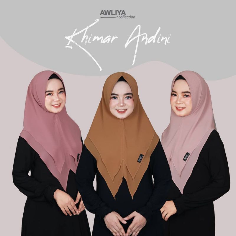 KHIMAR ANDINI ORI AWLIYA COLLECTION HIJAB AWLIYA TERBARU TERLARIS