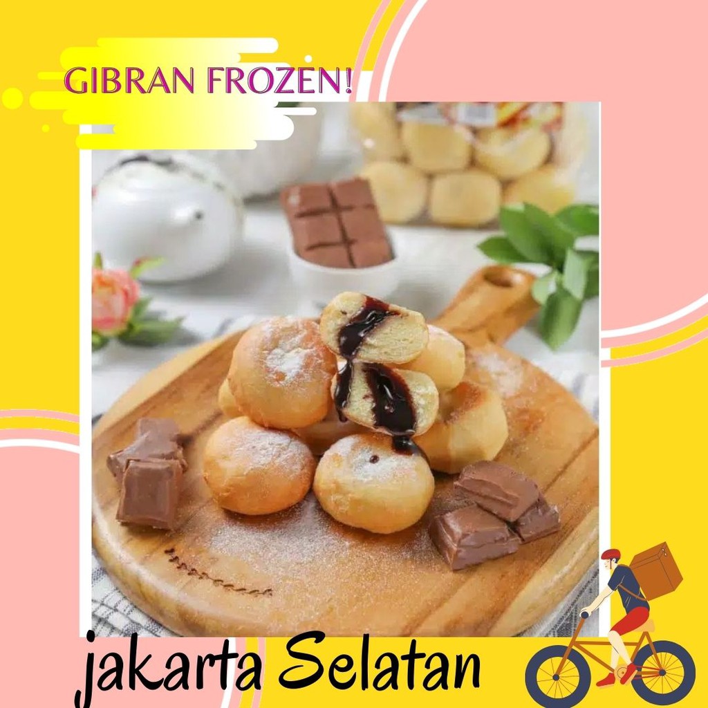 

Donut Pelangi isi Coklat