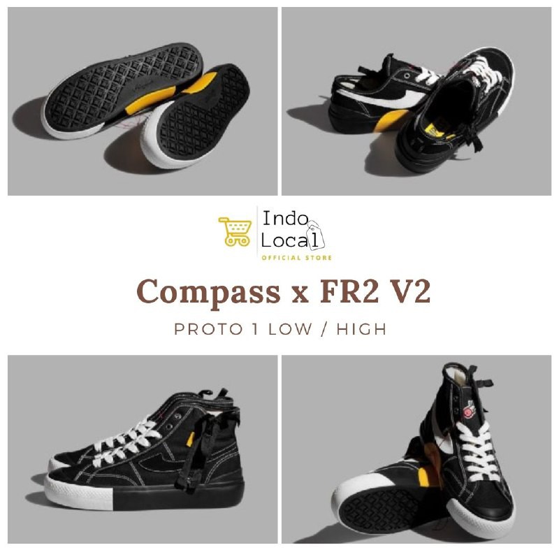 Sepatu Compass #FR2 Proto V2 Edisi Indonesia Hi / Low
