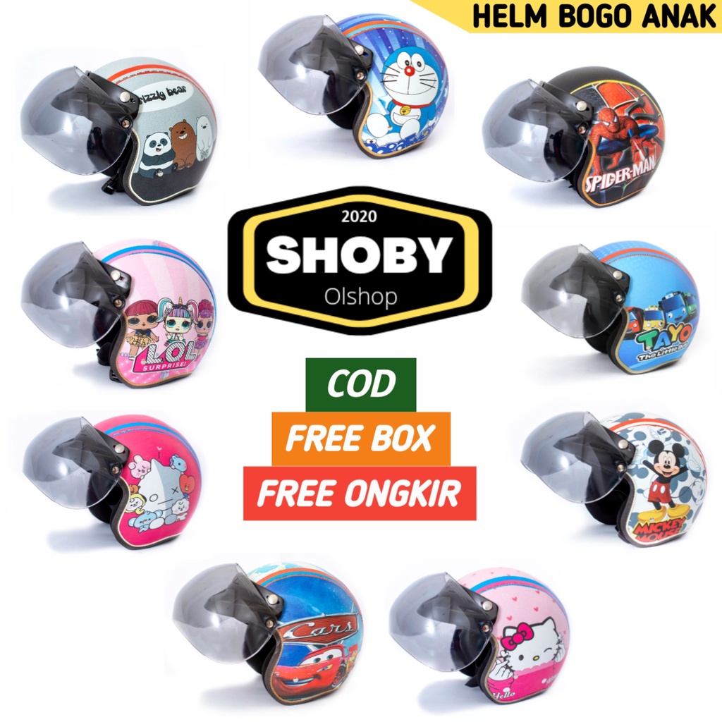 Helm Bogo Anak Retro Usia 2 Sampai 7 Tahun