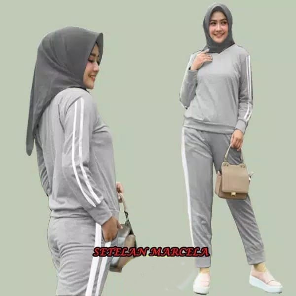 BO - SETELAN MARCELA / BAJU TRANING OLAHRAGA / SETELAN WANITA/ FASHION WANITA / SETELAN TRANING