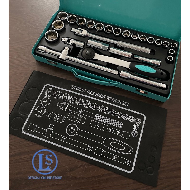 AIWO TOOLS SET (BENGKEL EDITION) KUNCI SOCK SET 27pcs