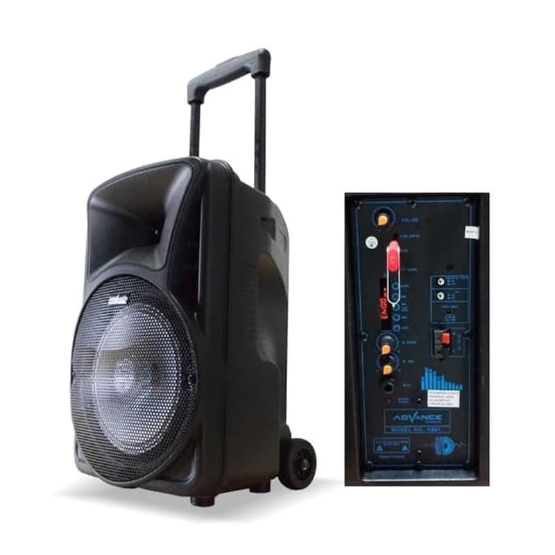 Speaker Aktif Portable Advance K881 8inc Bluetooth + Mic Wireless Berkualitas