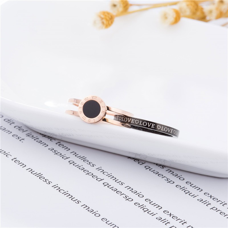 Cincin Stainless Steel / Titanium Anti Karat Wanita Mini Korea Motif Double Elegant Rose Gold CK071