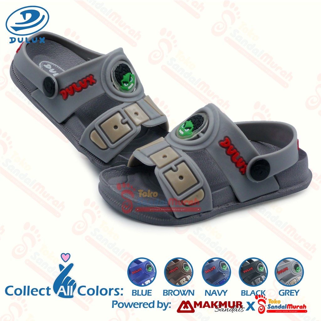 Toko Sandal Murah - Sandal Slop Anak Tali Belakang Karakter Hulk / Sandal Slop Anak Laki Laki / Sandal Gunung Anak Laki Laki / Sandal Karet Anak Laki  Laki Ukuran 20-25 [Tk Sandal Murah M 11 M 362]