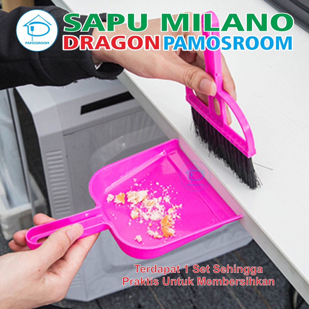 Sapu Milano Sapu Mini Mobil Set Pengki Sapu Jerami Mini Sapi Meja Lantai Mini