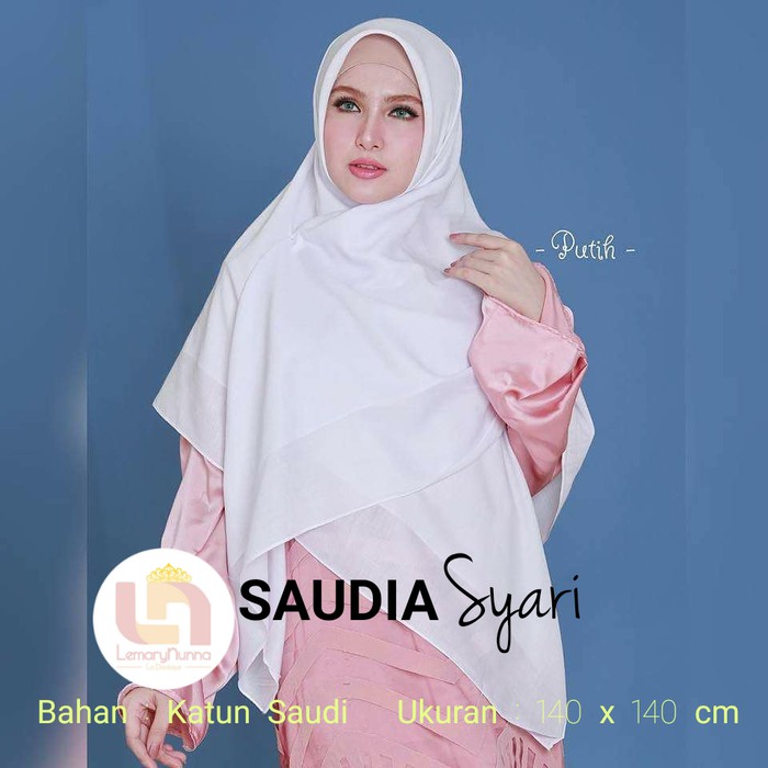 Langsung Order Jilbab Segiempat SAUDIA SYARI WAFFA/Kerudung polos JUMBO/Hijab Syari Berkualitas