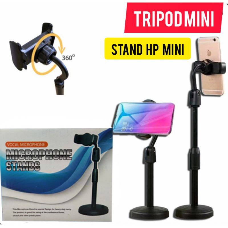 Tripod Mini Stand HP Kecil Buat Ngonten Panjang Dapat Diatur 360 Derajat Alas Kuat Tahan Miring