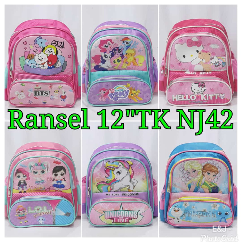 JOYELSY-RANSEL ANAK SEKOLAH TK/SD NJ42 BTS21/FROZEN/UNICORN/SPIDER/CAR