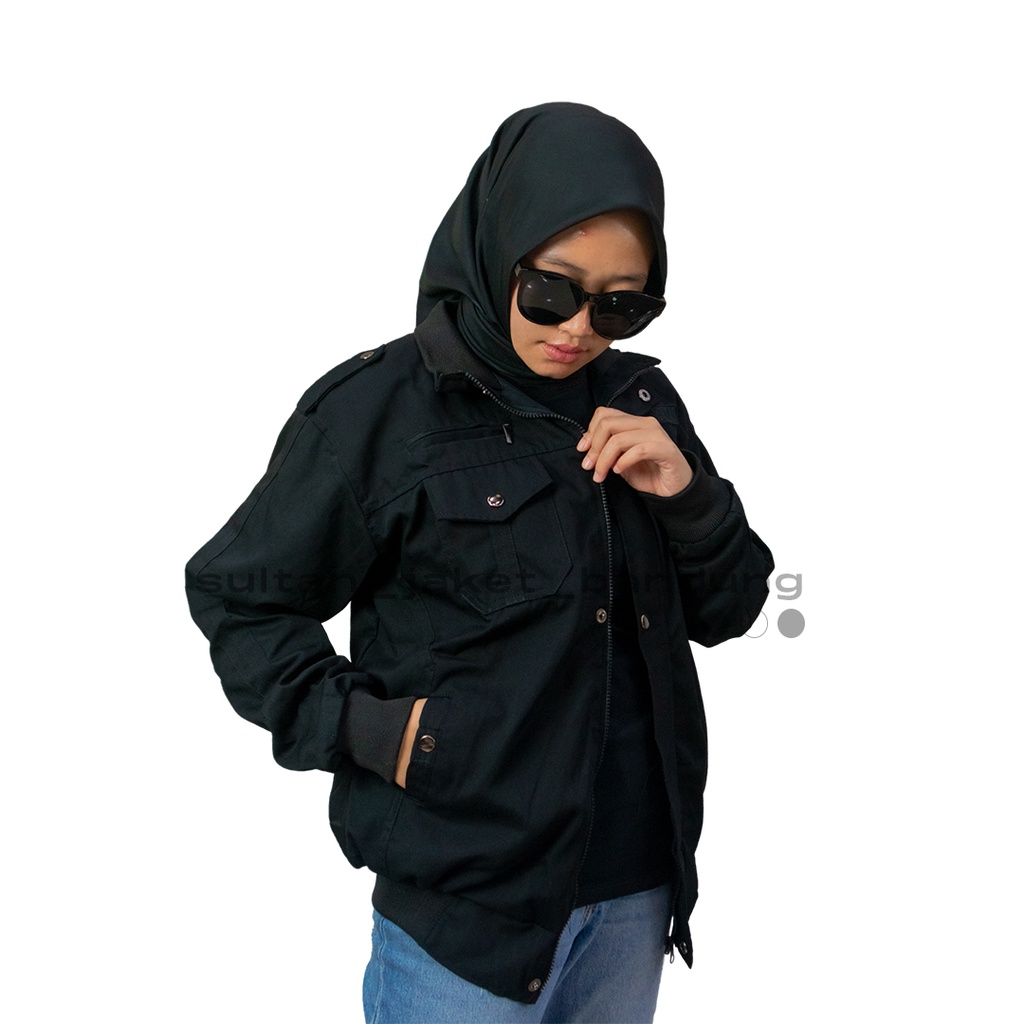 Jaket TAD TNI HITAM II Jaket Tactical Windbreaker Windproof II ELEGANT BOMBER