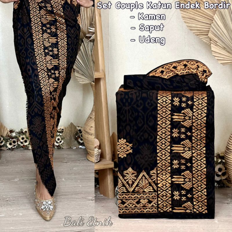 set couple endek bordir