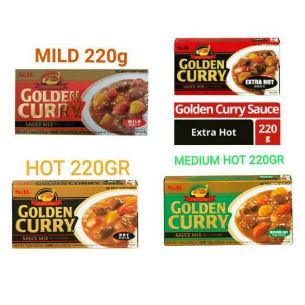 

Best Seller S&B Golden Curry 220G - Mild - Medium Hot - Hot