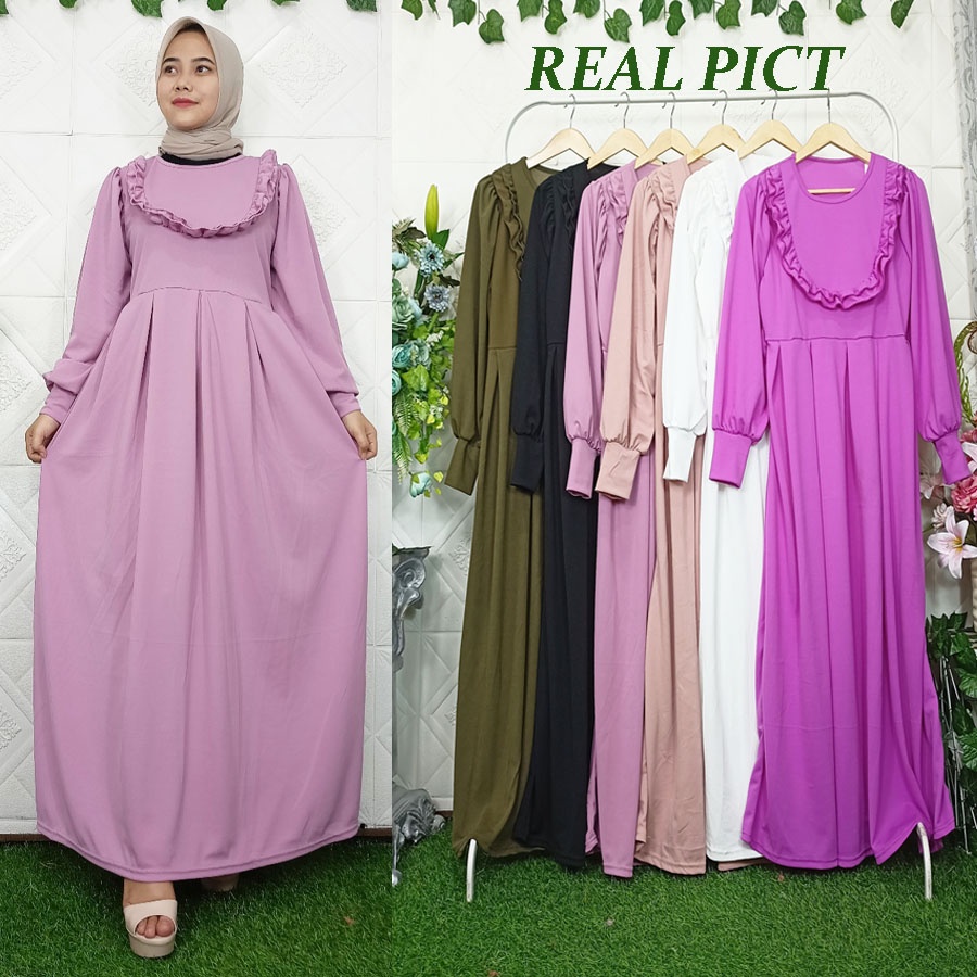 GAMIS CERUTY BABYDOLL DRESS PANJANG CARLINA FASHION