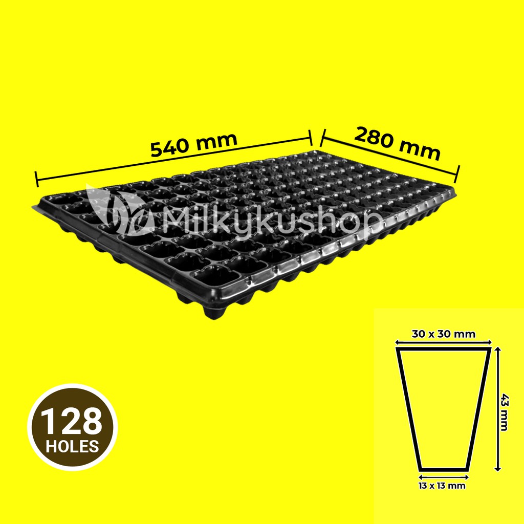 TRAY SEMAI 128 LUBANG BENIH BIBIT SEEDLING TRAY