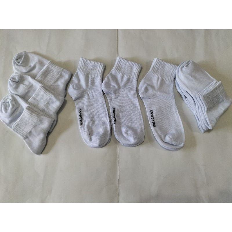 KAOS KAKI SPORT PENDEK3/4 PUTIH POLOS DEWASA PRIA DAN WANITA