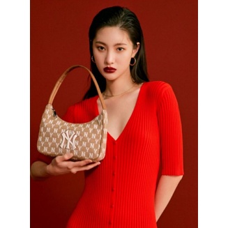 Tas MLB Monogram Jacquard Hobo Bag / Backpack/ Waisbag NY KW Yankees Import Quality